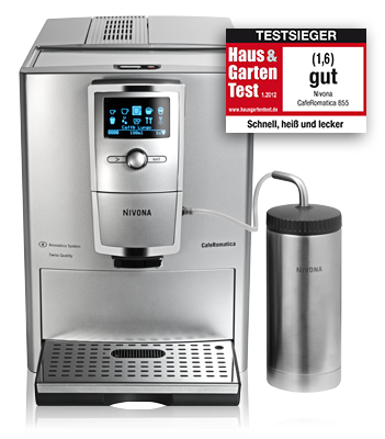 Nivona Cafe Romatica 855 – Kaffeevollautomat Silber/ Chrom