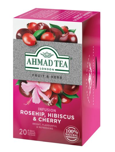 Ahmad Tea Rosehip, Hibiscus & Cherry Beutel 20x2g (40g)